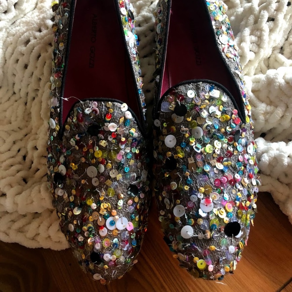 Anthro Los Angeles sequin slip-on loafer